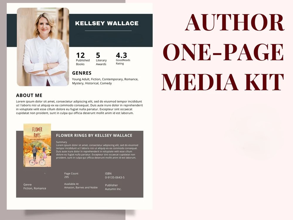 Author Media Kit Templates