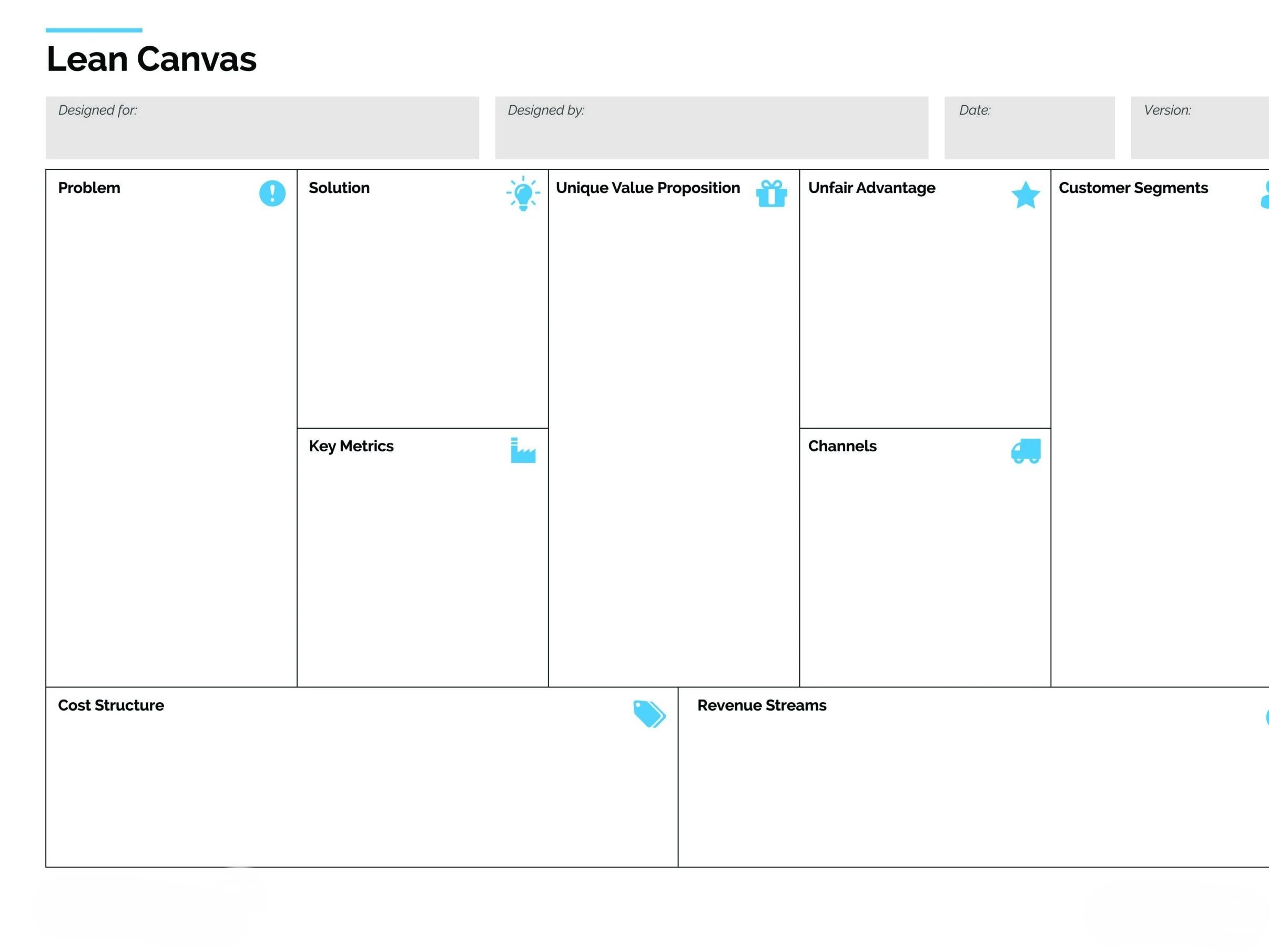 Lean Canvas Templates